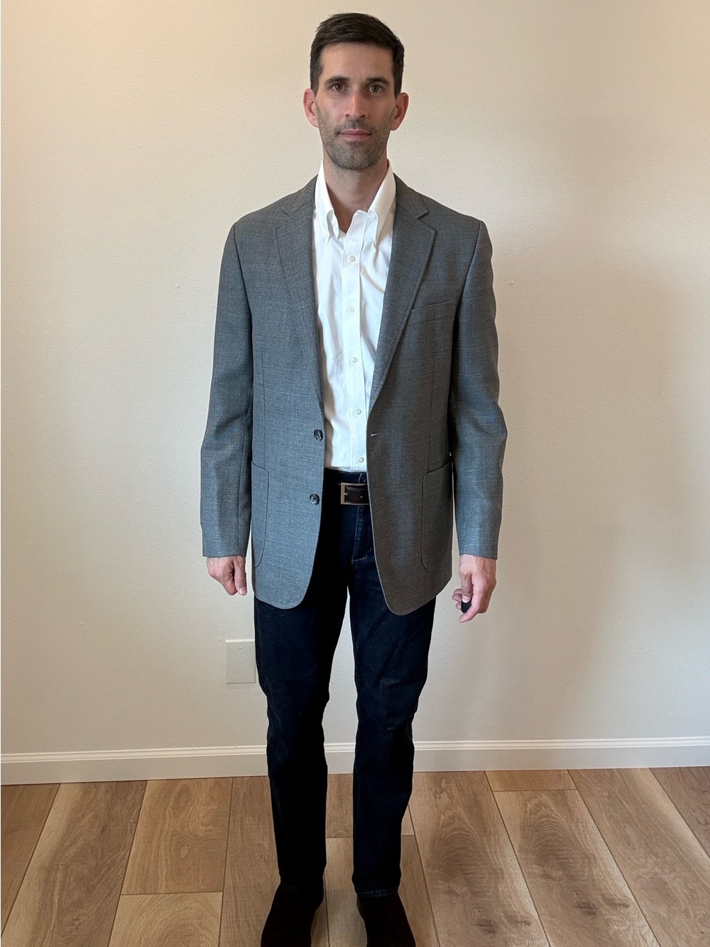 Brooks Brothers VBC Italian Wool Hopsack Sport Coat 40R Grey Classic Fit